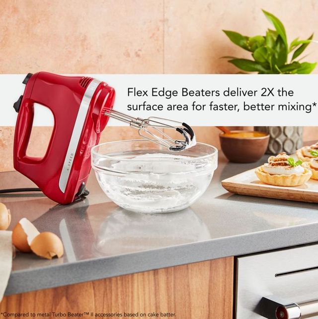 KitchenAid® 6 Speed Empire Red Hand Mixer 3