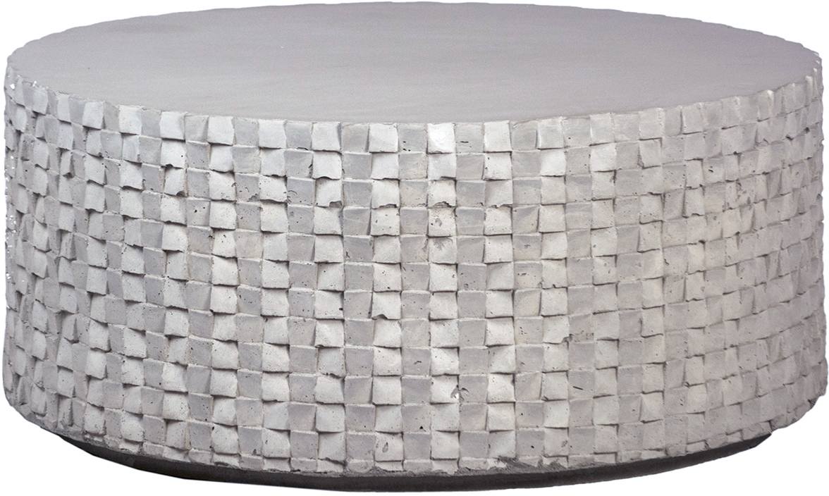 Dovetail Furniture Natsu Gray Round Coffee Table