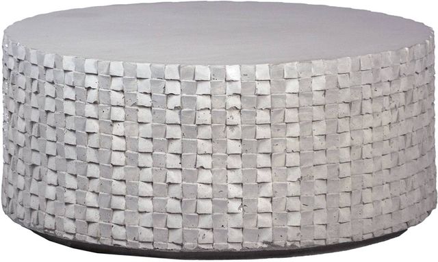 Dovetail Furniture Natsu Gray Round Coffee Table-0
