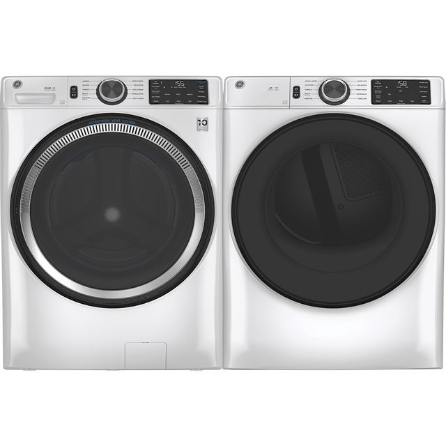 GE® 5.5 Cu. Ft. White Front Load Washer 5