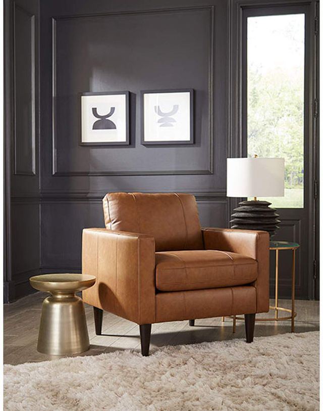 Best™ Home Furnishings Trafton Brown/Dark Walnut Leather Chair & A Half 18