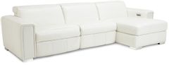Palliser® Furniture Titan White Recliner Chaise Sofa with Power Headrest