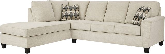 Signature Design by Ashley® Abinger 2 Piece Natural Sleeper Sectional with Chaise-0
