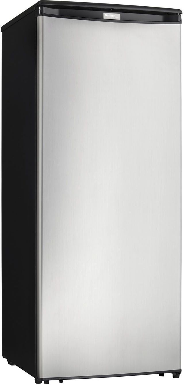 Danby® Designer 8.5 Cu. Ft. Black with Stainless Steel Upright Freezer 6