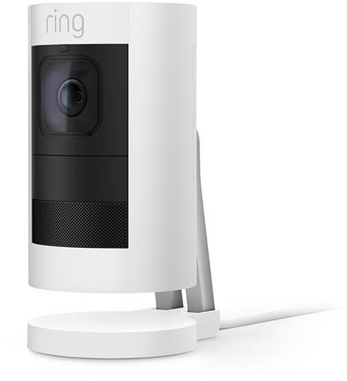 ring White Stick Up Camera Elite with PoE Adapter