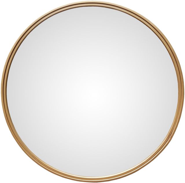 Signature Design by Ashley® Brocky Gold Round Accent Mirror-0