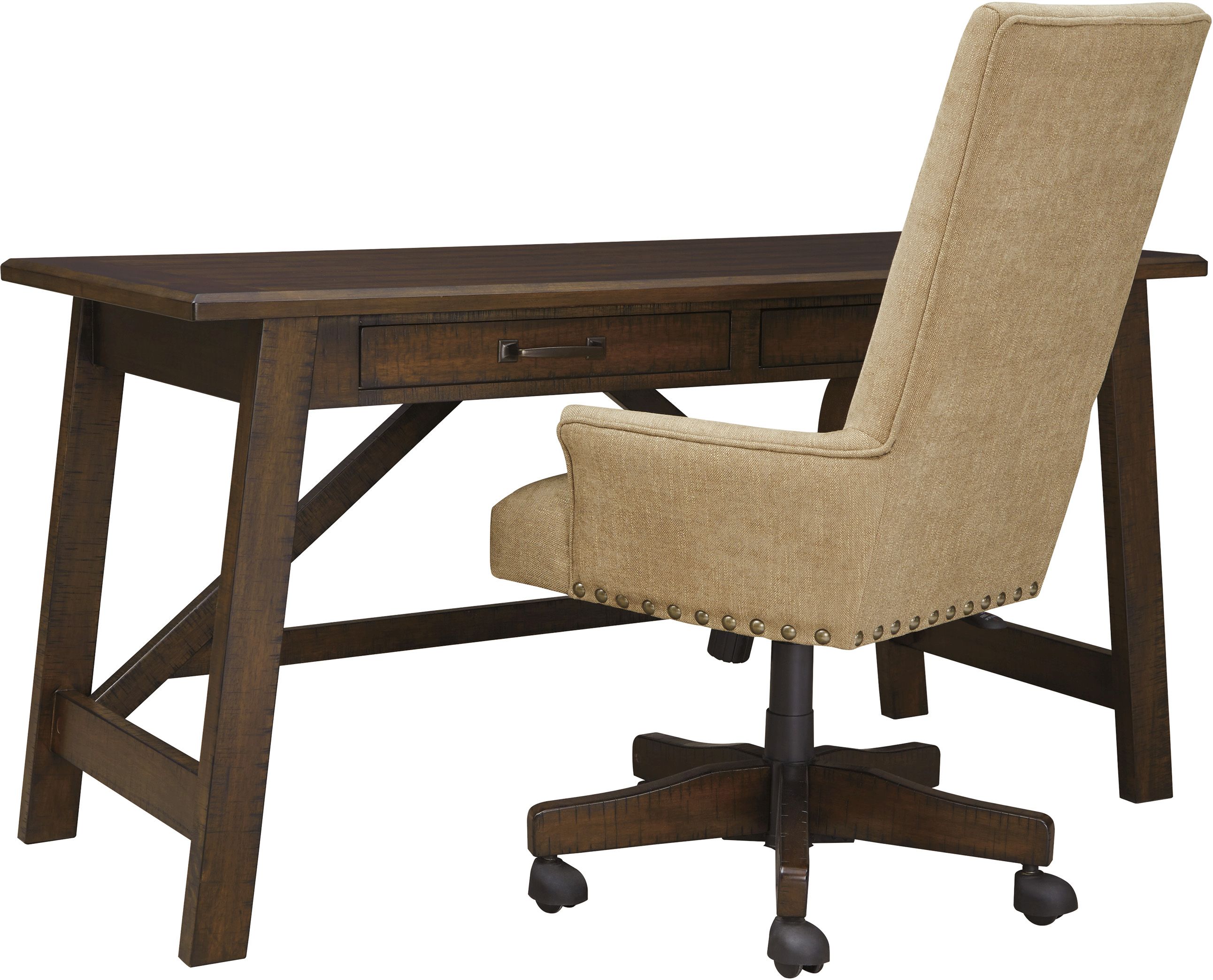 Signature Design by Ashley® Baldridge 2-Piece Rustic Brown Office Desk Set