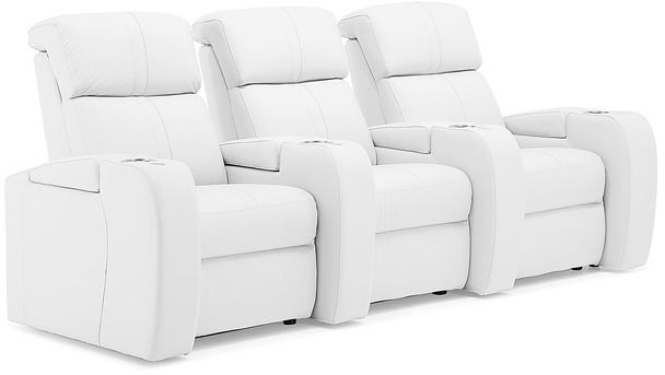 Palliser® Furniture Flicks 3-Piece White Theater Seating 0