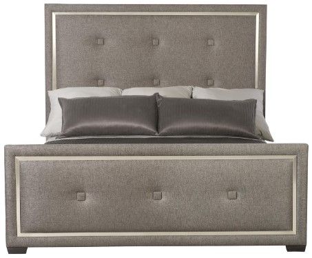 Bernhardt Decorage Gray King Upholstered Panel Bed 1
