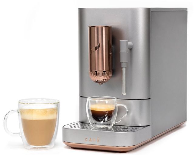 Café™ AFFETTO Steel Silver Automatic Espresso Machine and Frother-0
