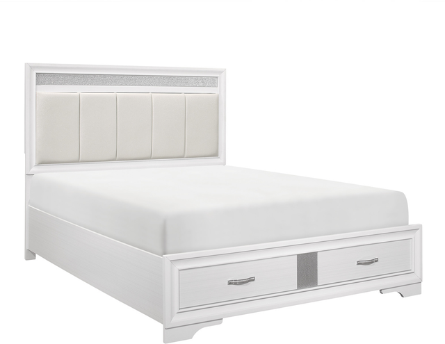Luster White King Bed