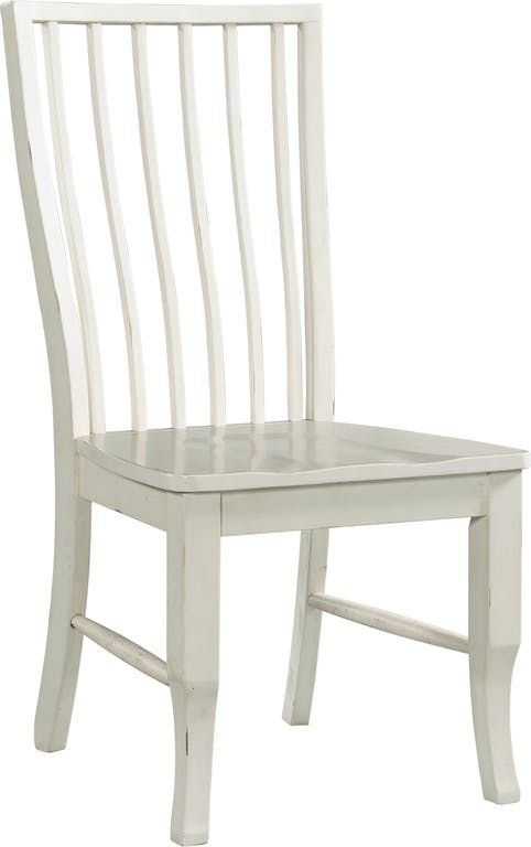 Elements International Bristol Bay White Side Chair 0