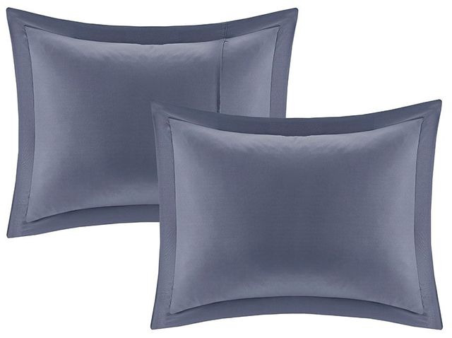 Olliix by Intelligent Design Marsden Blue and Grey Queen Complete Bed and Sheets Set-1
