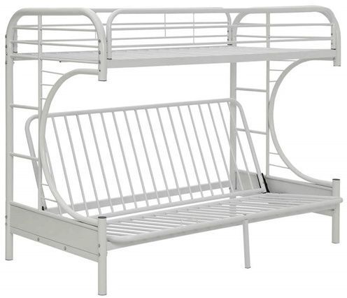 ACME Furniture Eclipse Collection White Twin XL/Queen Futon Bunk Bed