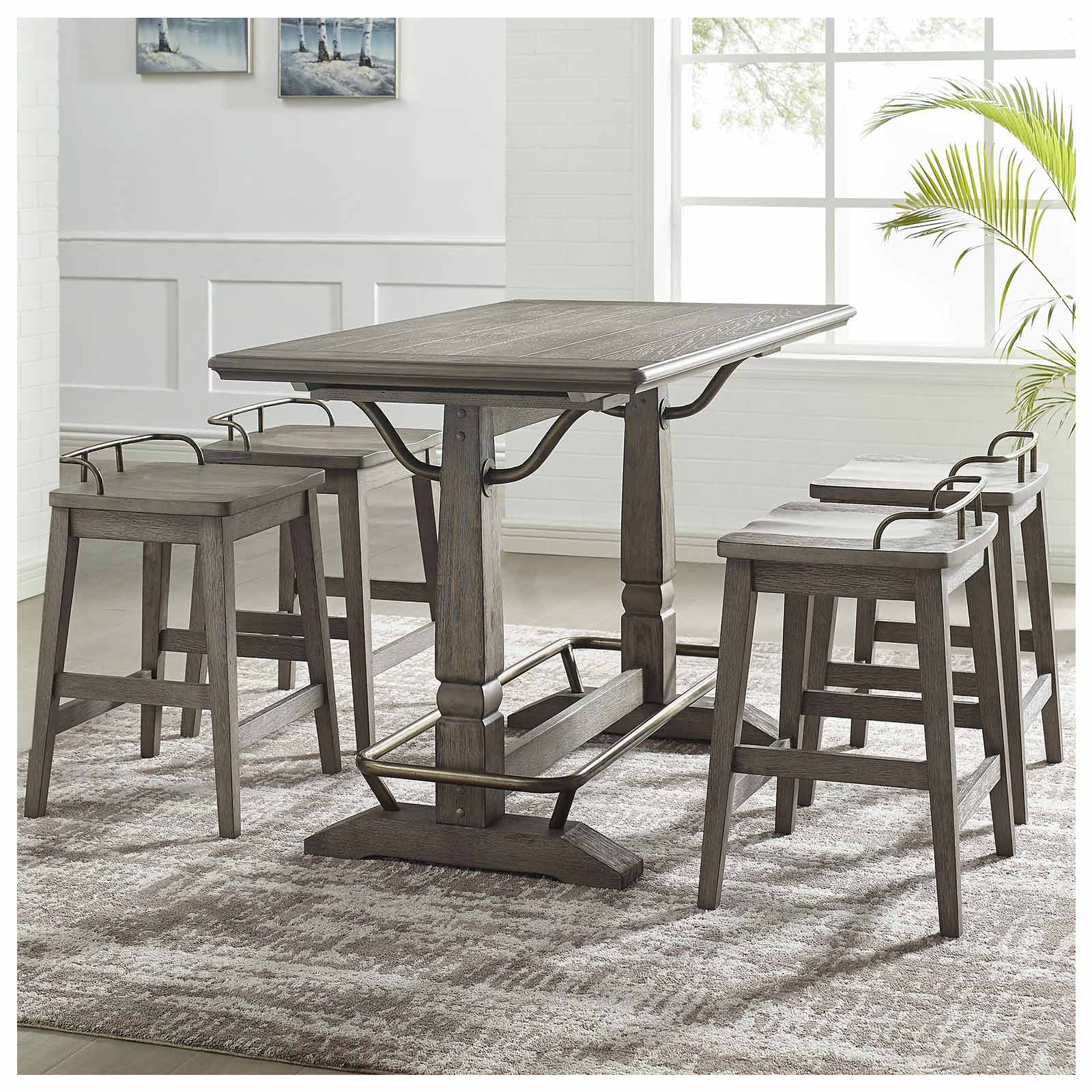 Steve Silver Co. Ryan Gathering Table and Four Counter Stools