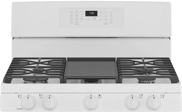 GE® 30" White Free Standing Gas Convection Range 3
