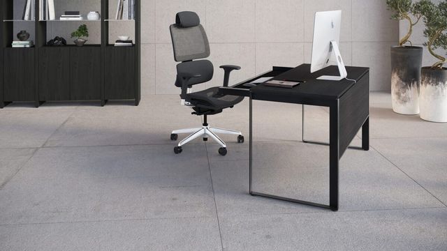 BDI Linea™ Charcoal Stained Ash Desk 6