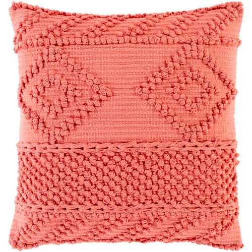 Surya Merdo Coral 18"x18" Toss Pillow with Polyester Insert