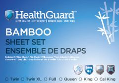HealthGuard™ Luxury Bamboo Cotton Light Blue Queen Sheet Set