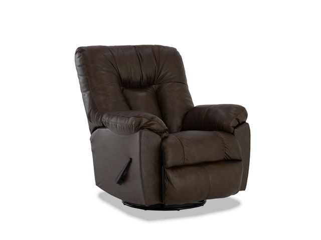 Connery Bourbon Leather Swivel Recliner-0