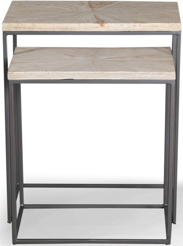 Parker House® Crossings Monaco Weathered Blanc Nesting Tables 1