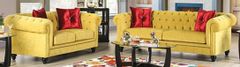 Furniture of America® Eliza 2-Piece Royal Yellow/Red Living Room Set