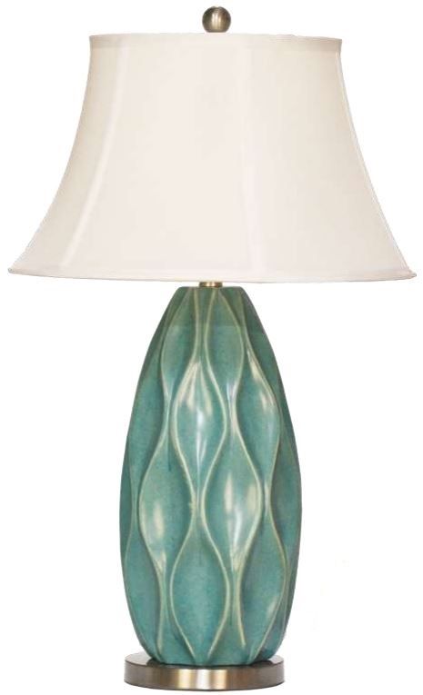H & H Lamp Turquoise Lamp