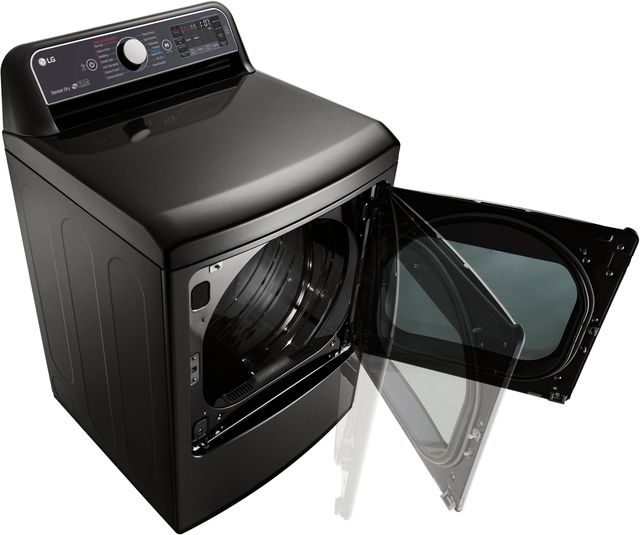 LG 7.3 Cu. Ft. Black Stainless Steel Front Load Gas Dryer 7