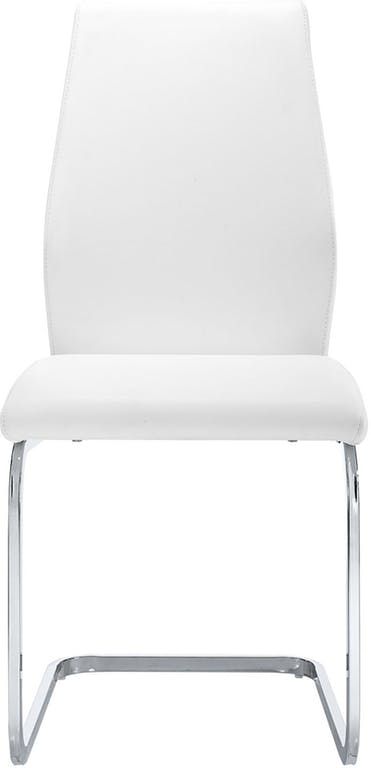 Elements International Glassenbury White Side Chair