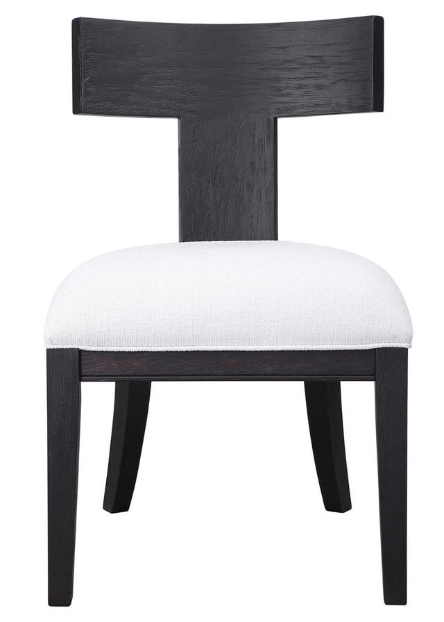 Uttermost® Idris Charcoal Black Armless Chair-0