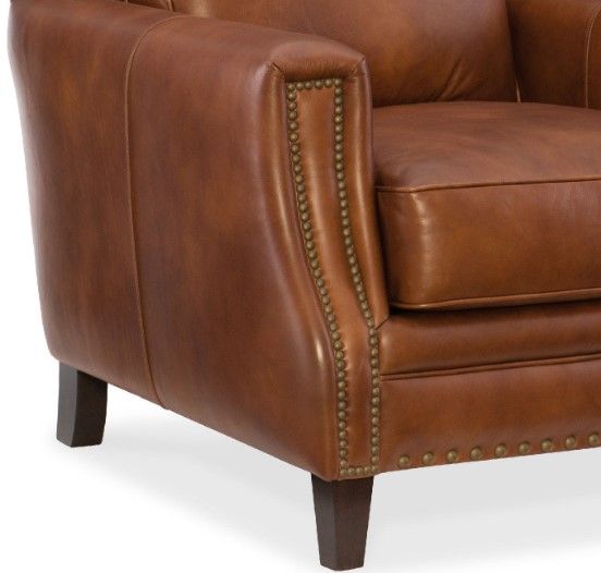 Hooker® Furniture SS Exton Natchez Brown/Old English Saddle Chair 1