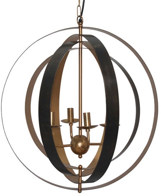 Lampe à suspension en métal Makani, noir/or, de Signature Design by Ashley® 1