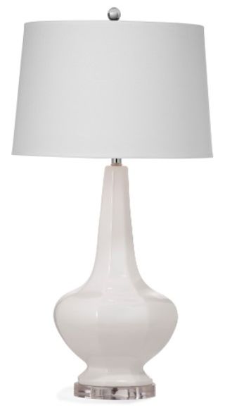 Bassett Mirror Conklin White Table Lamp