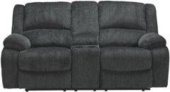 Signature Design by Ashley® Draycoll Slate Reclining Loveseat with Console