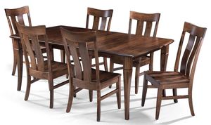 Archbold Furniture Amish Crafted 7 Piece Grizzly 78" Dining Table Set