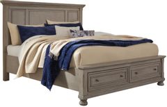 Signature Design by Ashley® Lettner Light Gray California King Panel Storage Bed