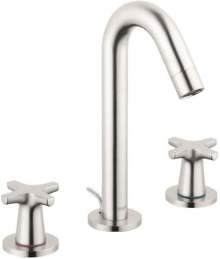 Hansgrohe Logis Classic Brushed Nickel 1.2 GPM Widespread Faucet with Pop-Up Drain