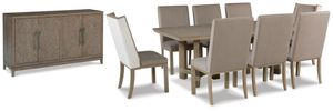 Signature Design by Ashley® Chrestner 10-Piece Gray Dining Table Set