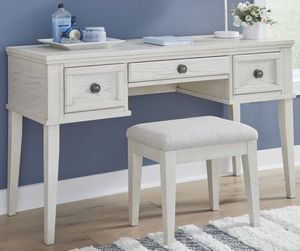 Mill Street® Antique White Vanity with Stool
