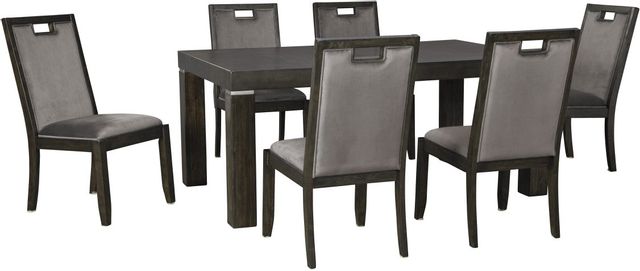 Signature Design by Ashley® Hyndell Dark Brown Expandable Dining Table 4