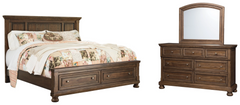 Signature Design by Ashley® Flynnter 2-Piece Medium Brown Queen Panel Bed Set