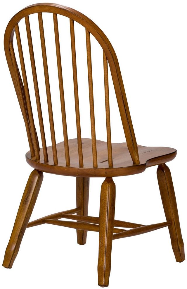 Liberty Furniture Treasures Rustic Oak Bow Back Side Chair 2
