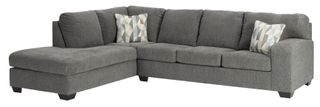 Benchcraft® Dalhart 2-Piece Charcoal Sectional with Chaise