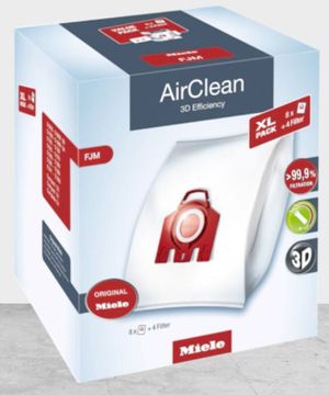 Miele White AirClean 3D Dust Vacuum Bag - Type FJM XL-Pack