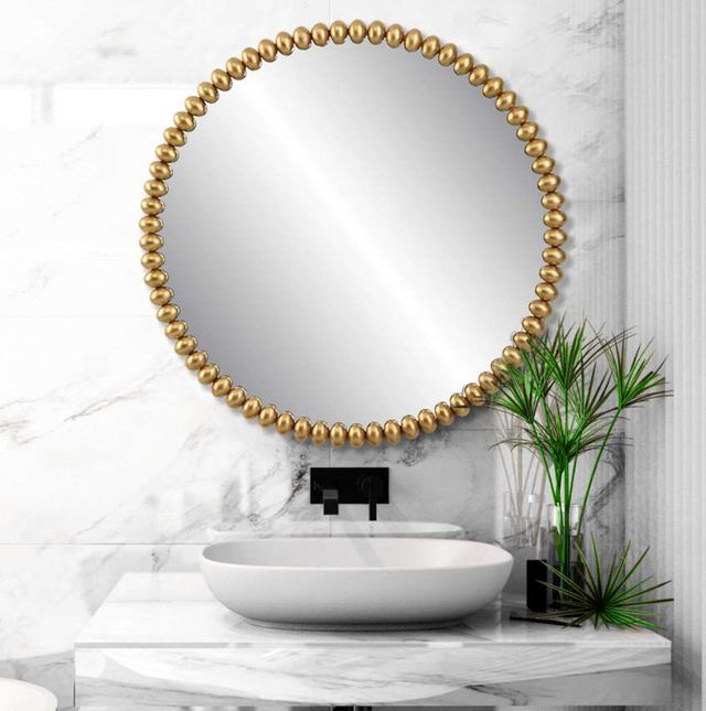 Uttermost Byzantine Gold Round Mirror-4