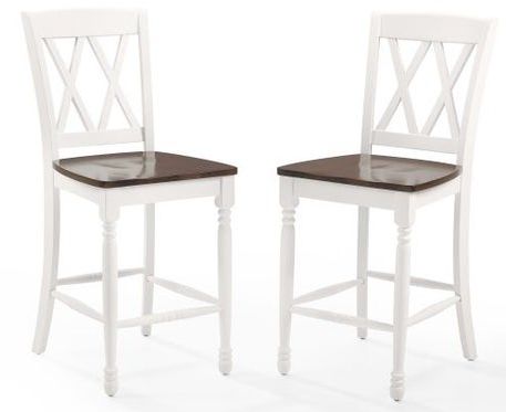 White distressed best sale counter stools