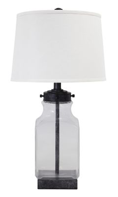Signature Design by Ashley® Sharolyn Transparent/Silver Finish Table Lamp
