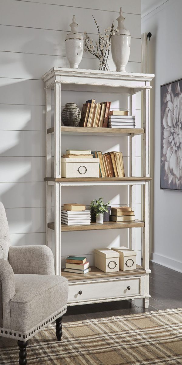 Signature Design by Ashley® Realyn Brown/White 75" Bookcase 5