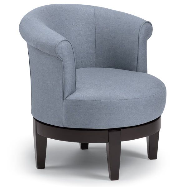 Best® Home Furnishings Attica Blue/Espresso Swivel Chair 6