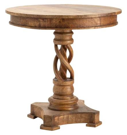 Crestview Collection Bengal Manor Mango Wood Twist Accent Table